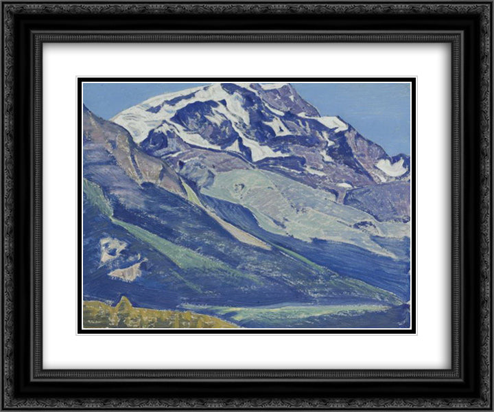 St. Moritz 24x20 Black Ornate Wood Framed Art Print Poster with Double Matting by Roerich, Nicholas