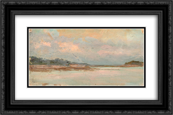Study of landscape 24x16 Black Ornate Wood Framed Art Print Poster with Double Matting by Roerich, Nicholas