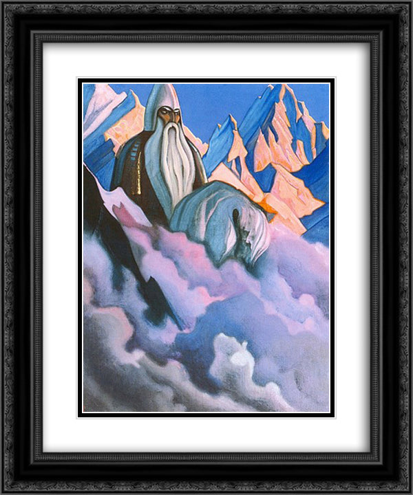 Svyatogor 20x24 Black Ornate Wood Framed Art Print Poster with Double Matting by Roerich, Nicholas