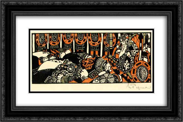 Tsar 24x16 Black Ornate Wood Framed Art Print Poster with Double Matting by Roerich, Nicholas