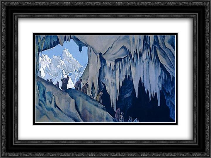Underground chud 24x18 Black Ornate Wood Framed Art Print Poster with Double Matting by Roerich, Nicholas