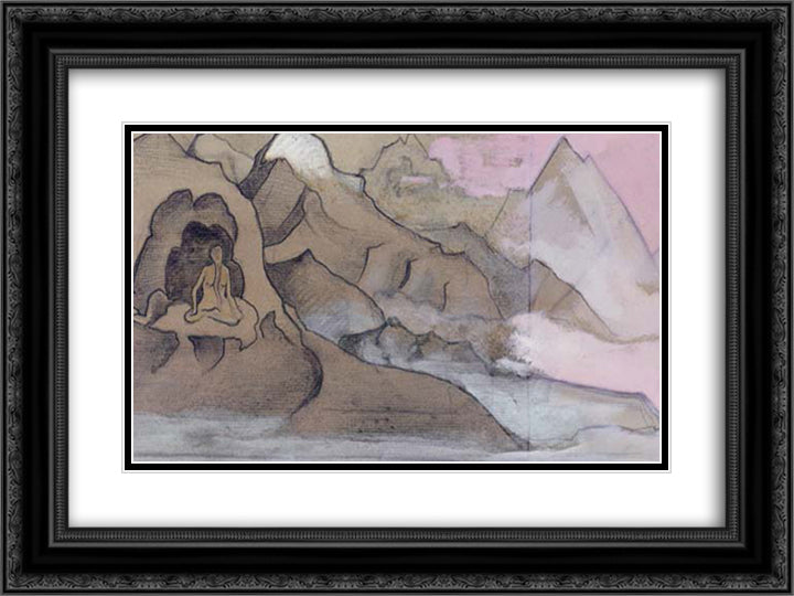 Untitled (Sikkim) 24x18 Black Ornate Wood Framed Art Print Poster with Double Matting by Roerich, Nicholas