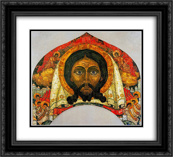 Vernicle 22x20 Black Ornate Wood Framed Art Print Poster with Double Matting by Roerich, Nicholas