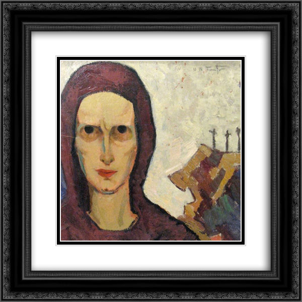 After War 20x20 Black Ornate Wood Framed Art Print Poster with Double Matting by Tonitza, Nicolae