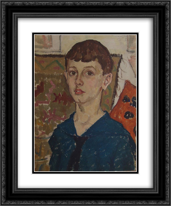 Petre Tonitza 20x24 Black Ornate Wood Framed Art Print Poster with Double Matting by Tonitza, Nicolae