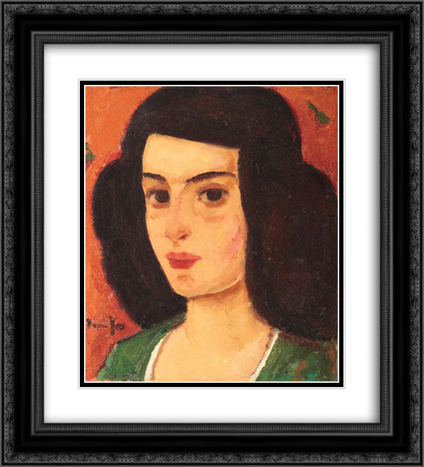 Venice Girl (Putana) 20x22 Black Ornate Wood Framed Art Print Poster with Double Matting by Tonitza, Nicolae