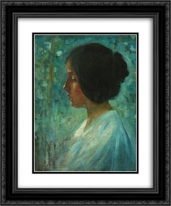 Dreaming 20x24 Black Ornate Wood Framed Art Print Poster with Double Matting by Vermont, Nicolae