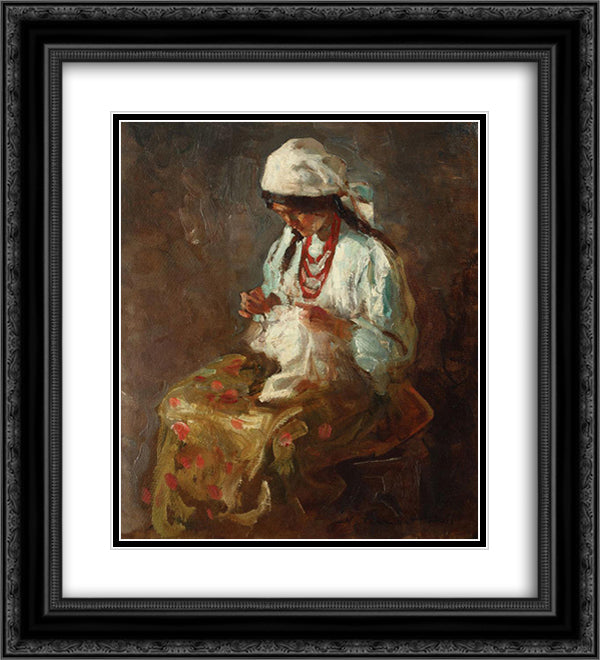 Sewer 20x22 Black Ornate Wood Framed Art Print Poster with Double Matting by Vermont, Nicolae