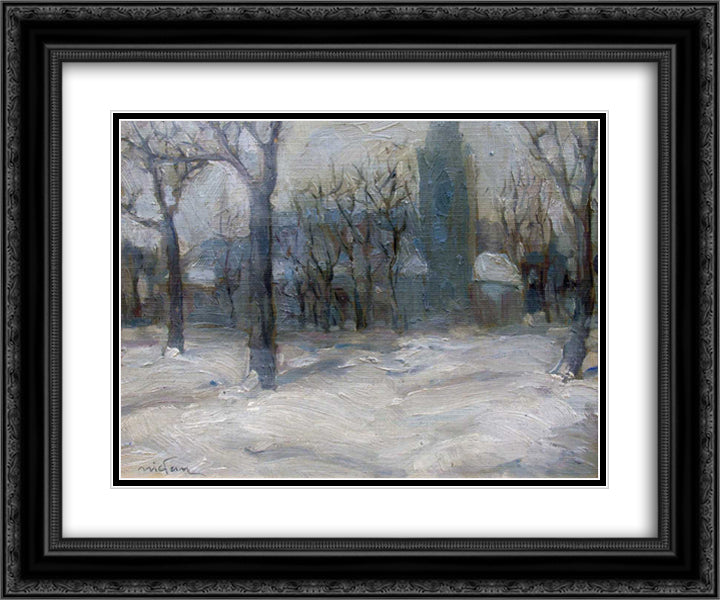Winter in Innsbruck 24x20 Black Ornate Wood Framed Art Print Poster with Double Matting by Tanev, Nikola