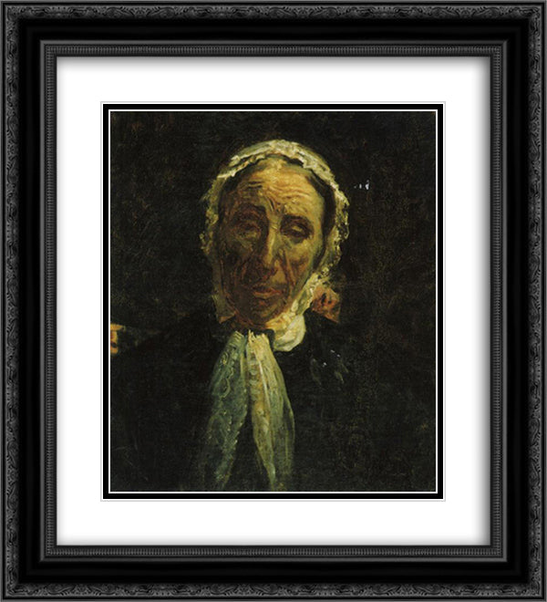 Portrait of M.P.Svet 20x22 Black Ornate Wood Framed Art Print Poster with Double Matting by Ge, Nikolai