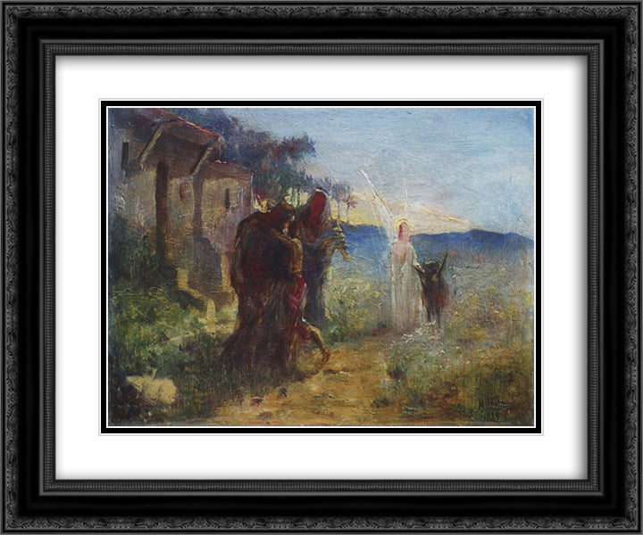 Return of Tobias 24x20 Black Ornate Wood Framed Art Print Poster with Double Matting by Ge, Nikolai