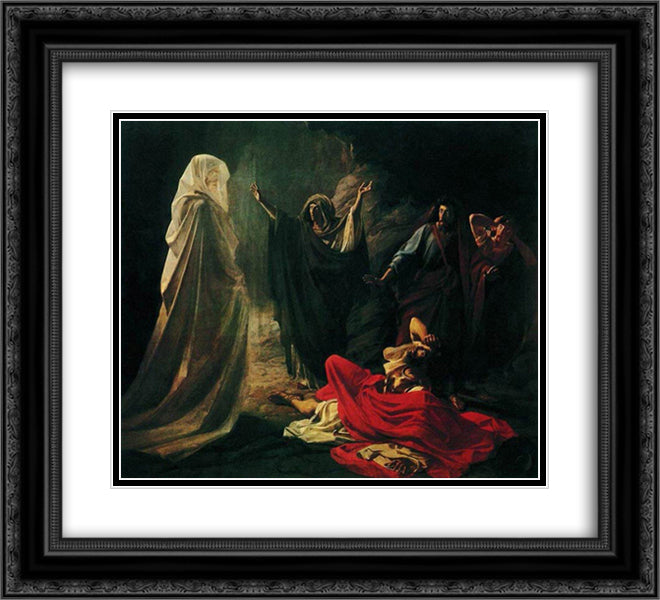 Witch of Endor 22x20 Black Ornate Wood Framed Art Print Poster with Double Matting by Ge, Nikolai