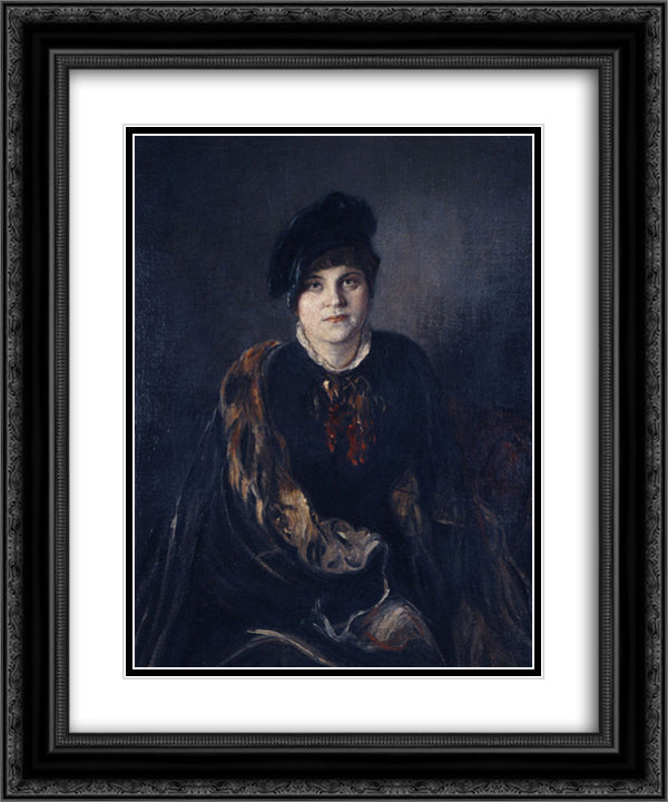 Artemis Gyzi 20x24 Black Ornate Wood Framed Art Print Poster with Double Matting by Gyzis, Nikolaos