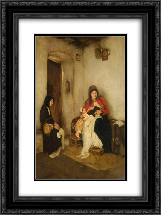 Step Mother 18x24 Black Ornate Wood Framed Art Print Poster with Double Matting by Gyzis, Nikolaos