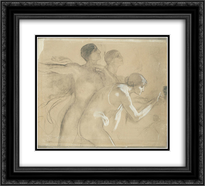 The Apotheosis of Bavaria 22x20 Black Ornate Wood Framed Art Print Poster with Double Matting by Gyzis, Nikolaos