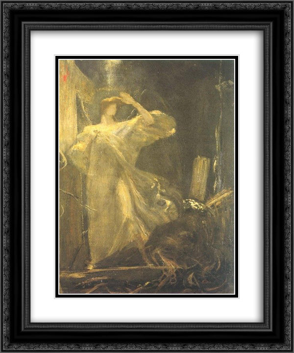 The Triumph of Religion 20x24 Black Ornate Wood Framed Art Print Poster with Double Matting by Gyzis, Nikolaos