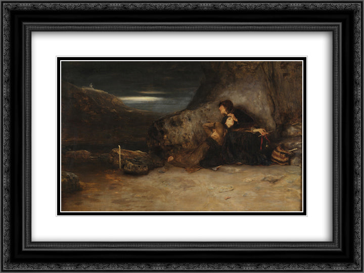 The vow 24x18 Black Ornate Wood Framed Art Print Poster with Double Matting by Gyzis, Nikolaos