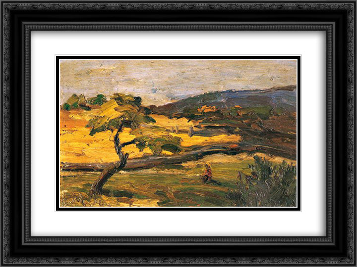 Landscape 24x18 Black Ornate Wood Framed Art Print Poster with Double Matting by Lytras, Nikolaos