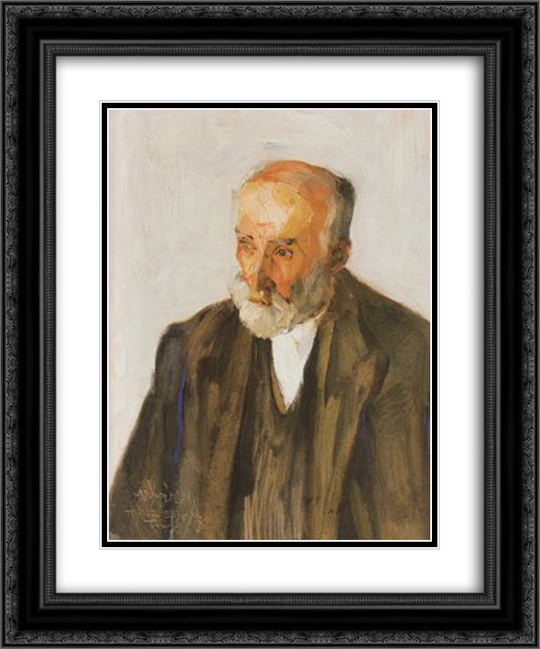 Portrait of Sculptor Yannoulis Chalepas 20x24 Black Ornate Wood Framed Art Print Poster with Double Matting by Lytras, Nikolaos