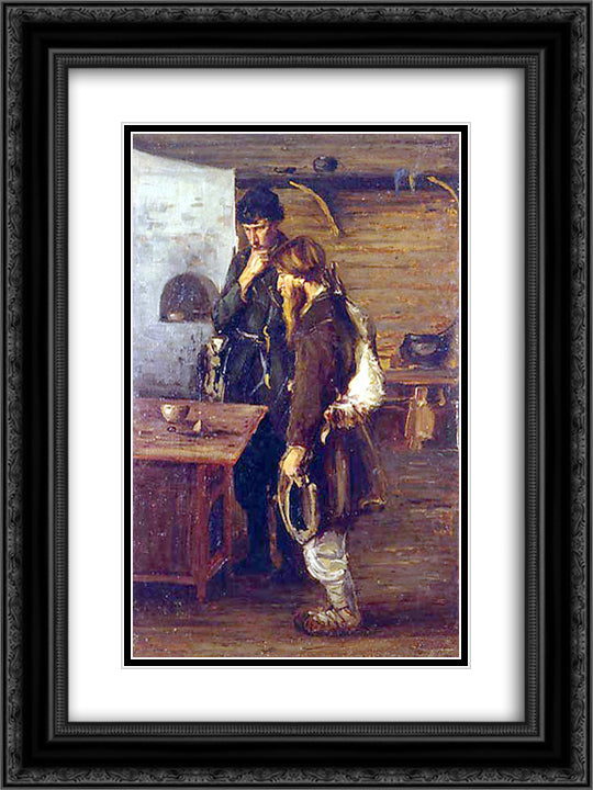 Hunters 18x24 Black Ornate Wood Framed Art Print Poster with Double Matting by Bogdanov Belsky, Nikolay