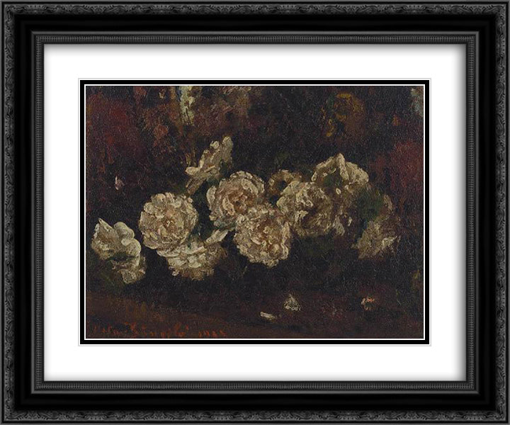 Flowers 24x20 Black Ornate Wood Framed Art Print Poster with Double Matting by Bancila, Octav
