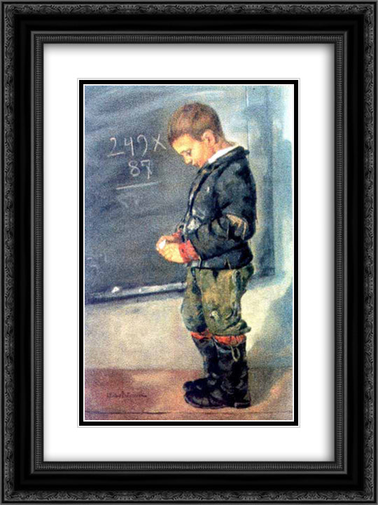 Lost in Calculations 18x24 Black Ornate Wood Framed Art Print Poster with Double Matting by Bancila, Octav