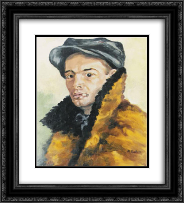 Portrait 20x22 Black Ornate Wood Framed Art Print Poster with Double Matting by Bancila, Octav