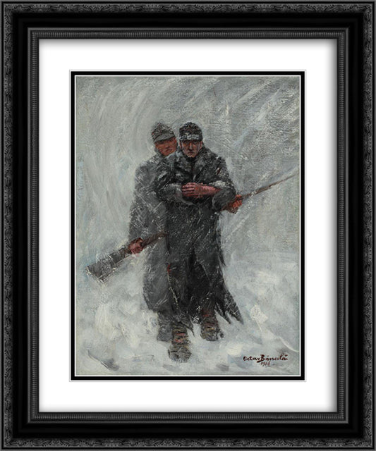 The Defector 20x24 Black Ornate Wood Framed Art Print Poster with Double Matting by Bancila, Octav