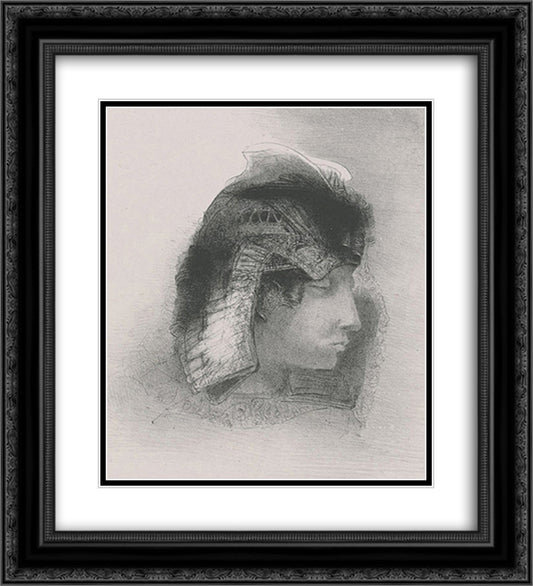 My kisses have the taste of fruit which would melt in your heart! ... You distain me! Farewell! (plate 4) 20x22 Black Ornate Wood Framed Art Print Poster with Double Matting by Redon, Odilon