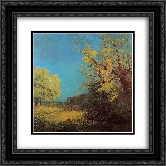 Peyrelebade Landscape 20x20 Black Ornate Wood Framed Art Print Poster with Double Matting by Redon, Odilon