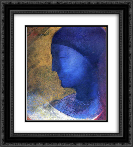 The Golden Cell 20x22 Black Ornate Wood Framed Art Print Poster with Double Matting by Redon, Odilon