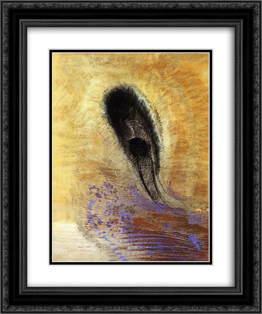 Underwater Vision 20x24 Black Ornate Wood Framed Art Print Poster with Double Matting by Redon, Odilon