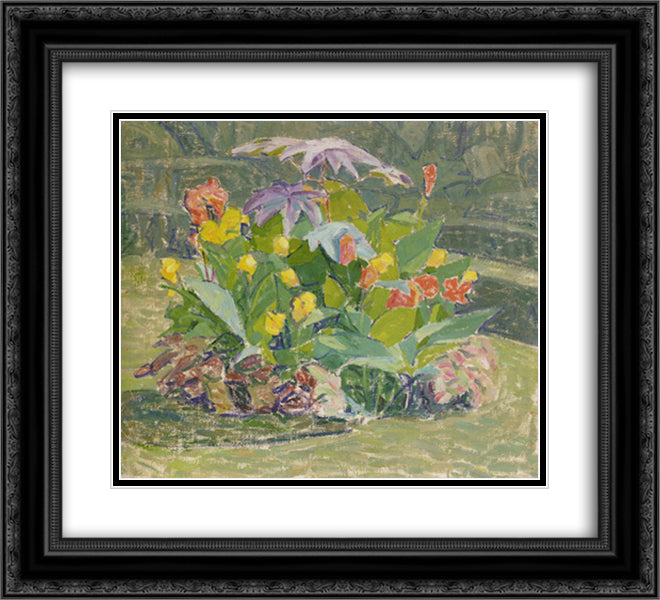 Flowers 22x20 Black Ornate Wood Framed Art Print Poster with Double Matting by Bogomazov, Oleksandr