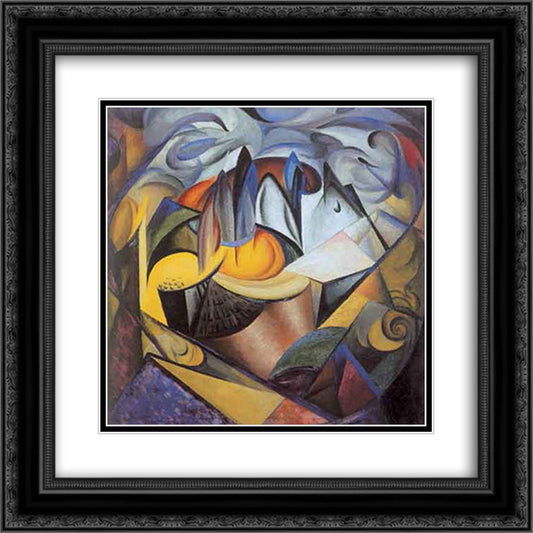 Memories of the Caucasus 20x20 Black Ornate Wood Framed Art Print Poster with Double Matting by Bogomazov, Oleksandr