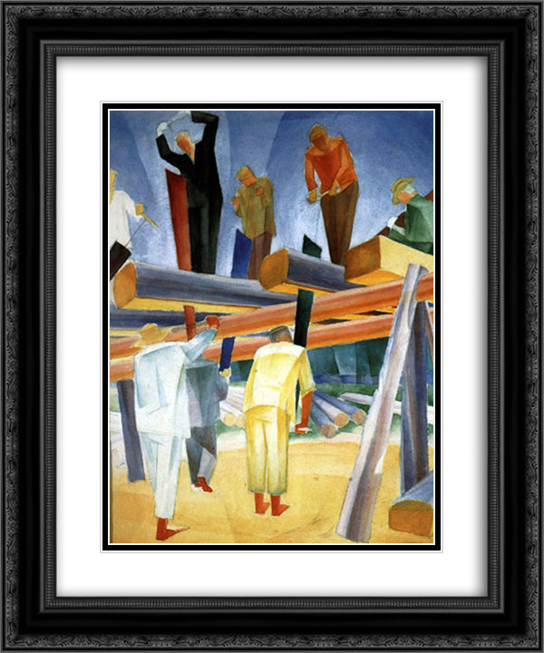 Sawyers 20x24 Black Ornate Wood Framed Art Print Poster with Double Matting by Bogomazov, Oleksandr
