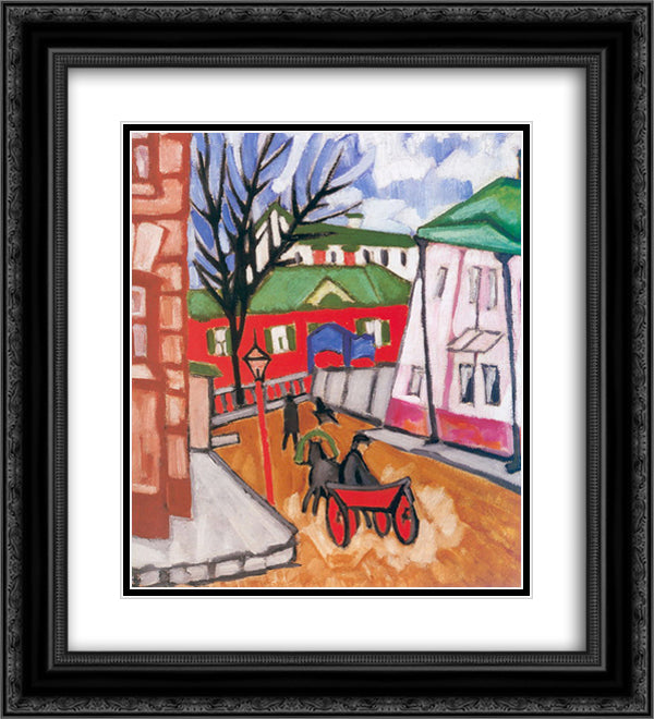Cabby 20x22 Black Ornate Wood Framed Art Print Poster with Double Matting by Rozanova, Olga