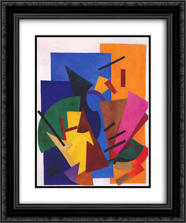 Flight of an Aeroplane 20x24 Black Ornate Wood Framed Art Print Poster with Double Matting by Rozanova, Olga