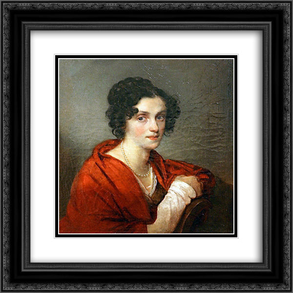 Anna de Sagyur 20x20 Black Ornate Wood Framed Art Print Poster with Double Matting by Kiprensky, Orest
