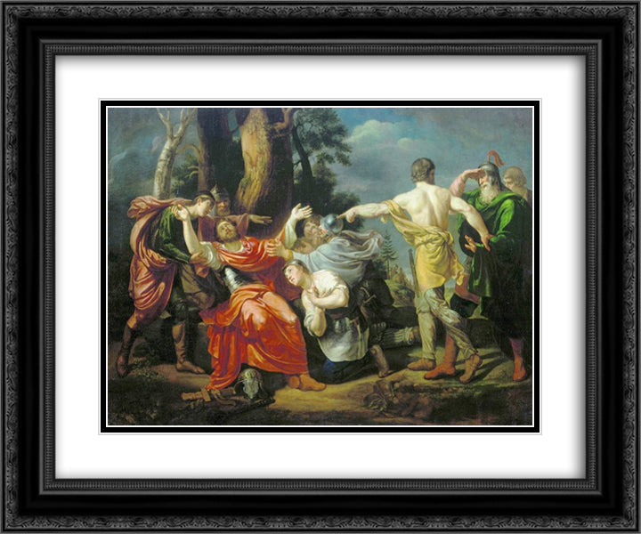 Dmitry Donskoy after the Battle of Kulikovo 24x20 Black Ornate Wood Framed Art Print Poster with Double Matting by Kiprensky, Orest