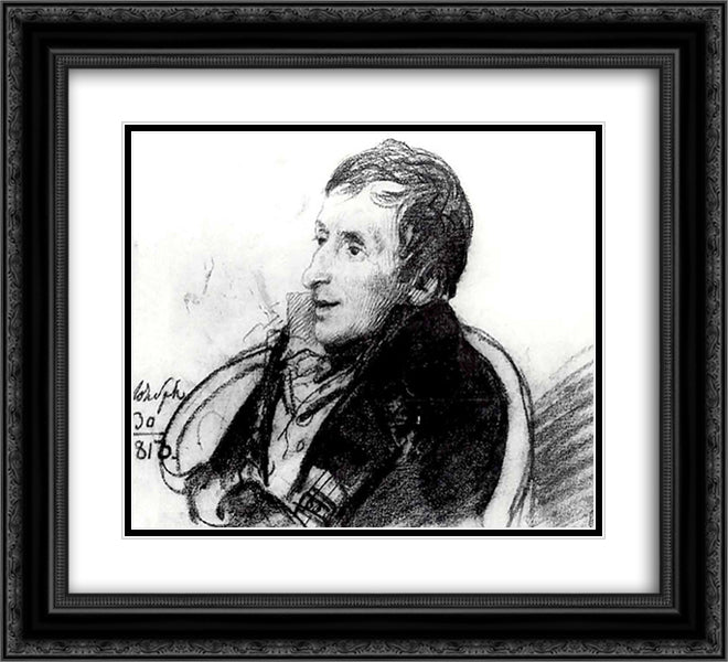 Portrait of Alexei Nikolaevich Olenin 22x20 Black Ornate Wood Framed Art Print Poster with Double Matting by Kiprensky, Orest