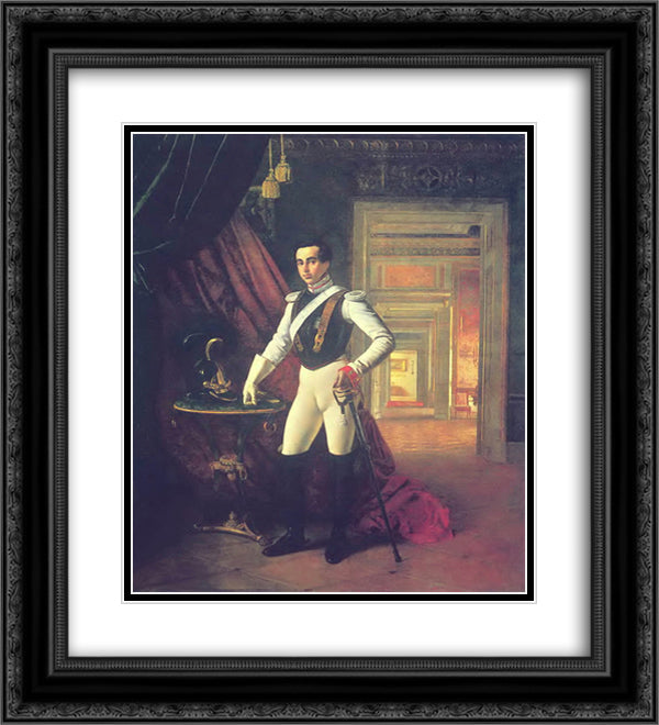 Portrait of Count Dmitri Nikolaevich Sheremetev 20x22 Black Ornate Wood Framed Art Print Poster with Double Matting by Kiprensky, Orest