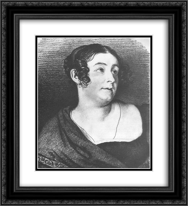 Portrait of Elizabeth Khitrovo 20x22 Black Ornate Wood Framed Art Print Poster with Double Matting by Kiprensky, Orest