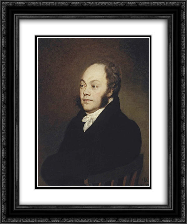 Portrait of Feodor Rostopchin 20x24 Black Ornate Wood Framed Art Print Poster with Double Matting by Kiprensky, Orest
