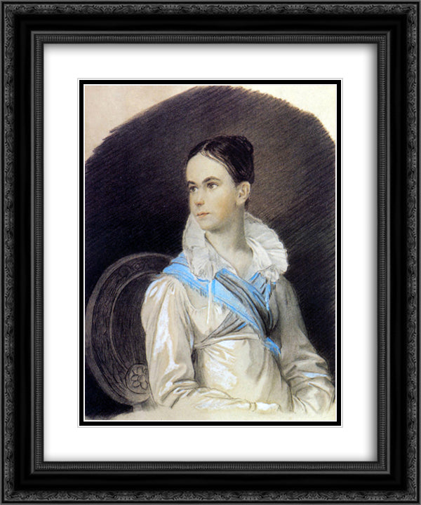Portrait of N. Kochubey 20x24 Black Ornate Wood Framed Art Print Poster with Double Matting by Kiprensky, Orest