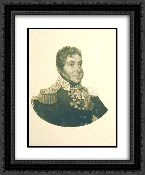 Portrait of Prince Aleksey Ivanovich Gorchakov 20x24 Black Ornate Wood Framed Art Print Poster with Double Matting by Kiprensky, Orest