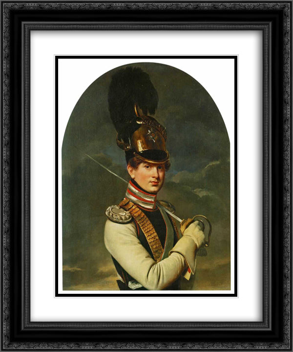 Portrait of Prince Nikita Petrovich Trubetskoy 20x24 Black Ornate Wood Framed Art Print Poster with Double Matting by Kiprensky, Orest