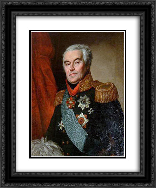Portrait of Sergey Vyazmitinov 20x24 Black Ornate Wood Framed Art Print Poster with Double Matting by Kiprensky, Orest