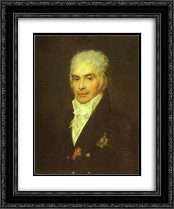 Portrait of the Prince P. Scherbatov 20x24 Black Ornate Wood Framed Art Print Poster with Double Matting by Kiprensky, Orest