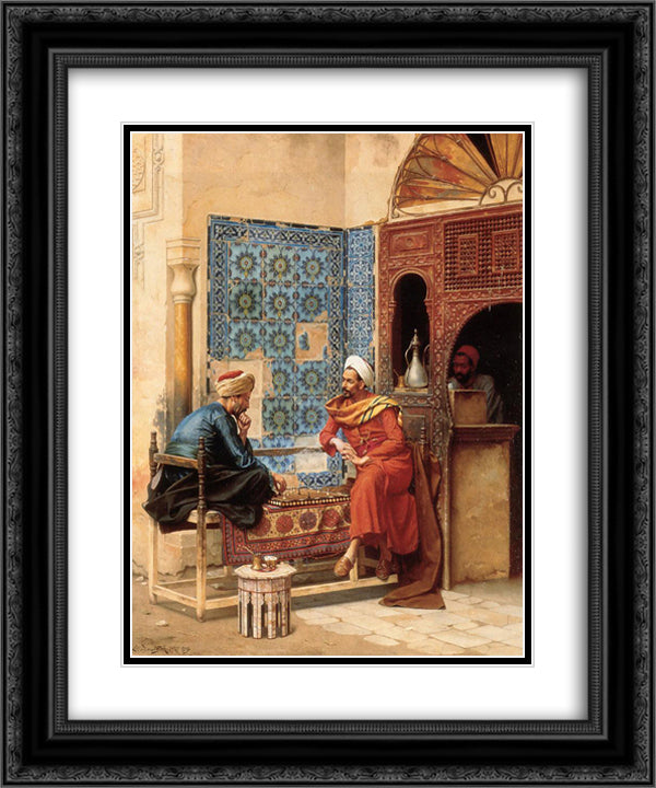 Chest 20x24 Black Ornate Wood Framed Art Print Poster with Double Matting by Hamdi, Osman