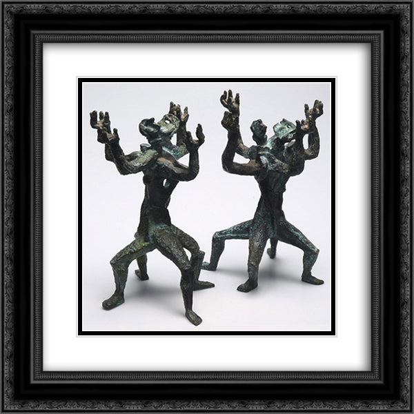 Pair of candelabras 20x20 Black Ornate Wood Framed Art Print Poster with Double Matting by Zadkine, Ossip